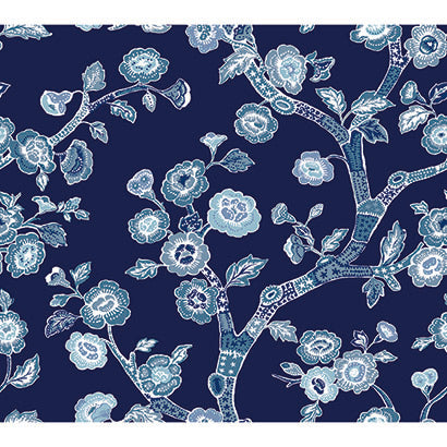 York Temple Garden Navy Blue Wallpaper PSW1407RL