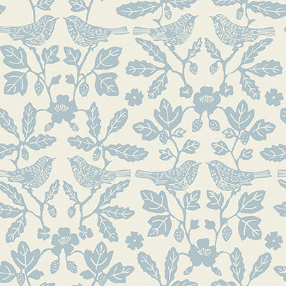 York Sparrow & Oak Glacial Blue Wallpaper PSW1441RL