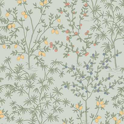 York Lemon Grove Vintage Duck Egg Wallpaper PSW1453RL