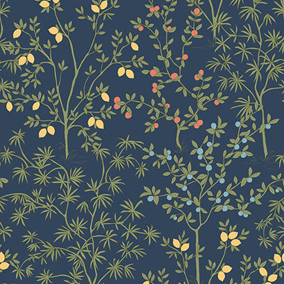 York Lemon Grove Navy Wallpaper PSW1454RL