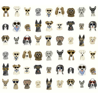 Rifle Paper Co Dog Days Multi White Wallpaper PSW1461RL