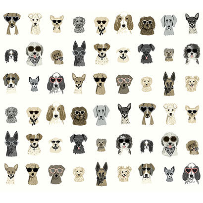 Rifle Paper Co Dog Days Grey Wallpaper PSW1462RL