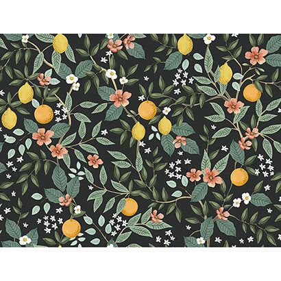 Rifle Paper Co Citrus Grove Black Wallpaper PSW1482RL