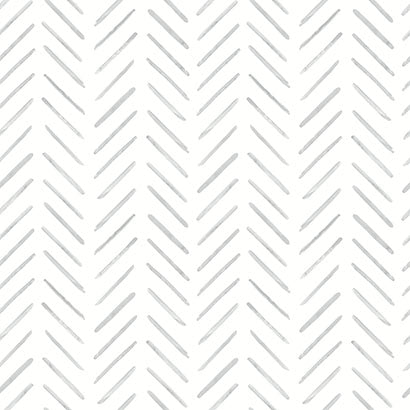 York Painted Herringbone Fog Wallpaper PSW1527RL