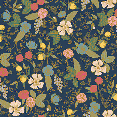 Rifle Paper Co Colette Navy Wallpaper PSW1534RL