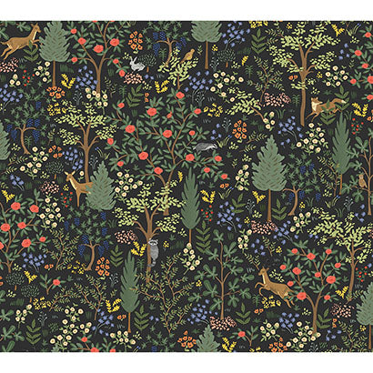 Rifle Paper Co Woodland Black Wallpaper PSW1546RL