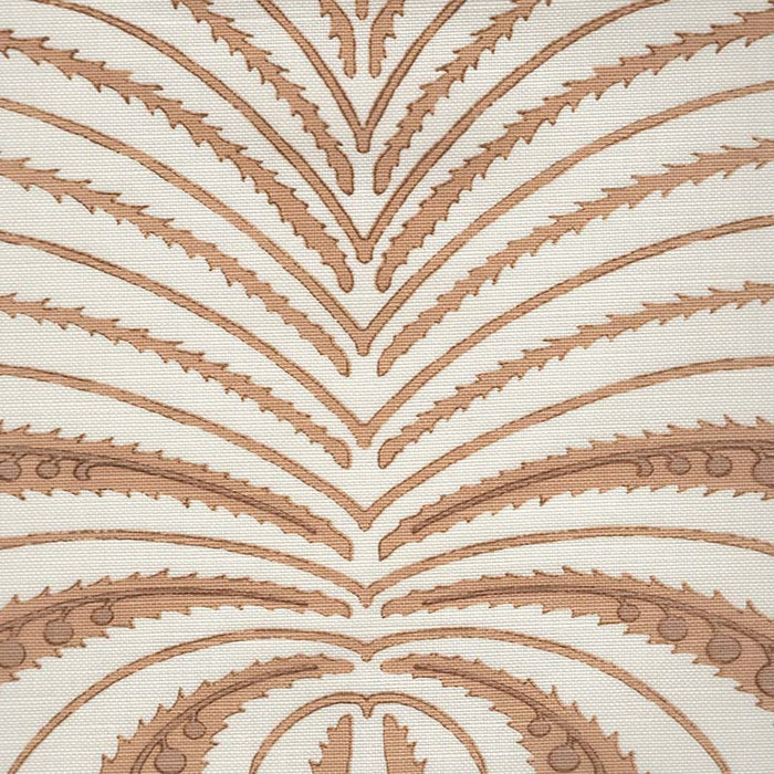 Quadrille Palm Garden Copper / Hazelnut Fabric Sample 307200F-100