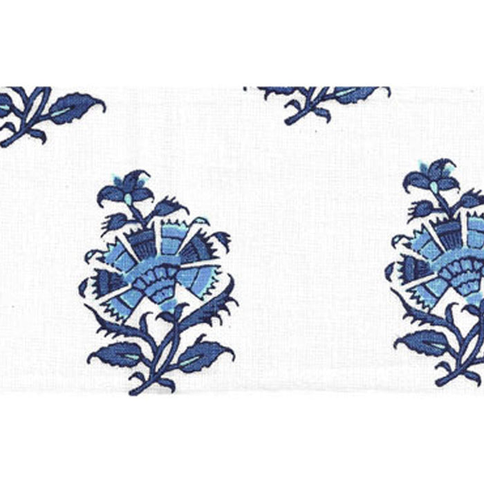 Home Couture Persian Flower With Border Multi French Blue Fabric HC3000C-10W