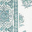 Home Couture Persian Flower With Border Multi Aquas Fabric Sample HC3000C-02