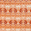 Quadrille Petra Ikat Salmon / Cinnabar / Yellow Fabric Sample 306560F-03