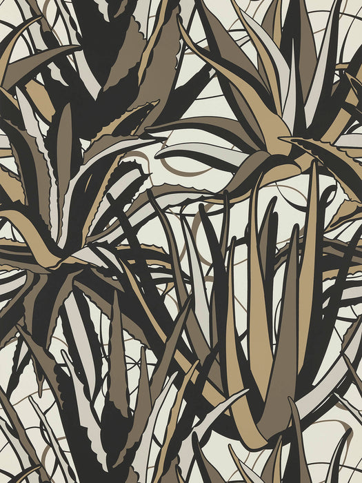 Pierre Frey Agaves Fusain Wallpaper Sample FP785001