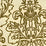 Quadrille Monty Outline Dark Khaki Fabric Sample 302753F