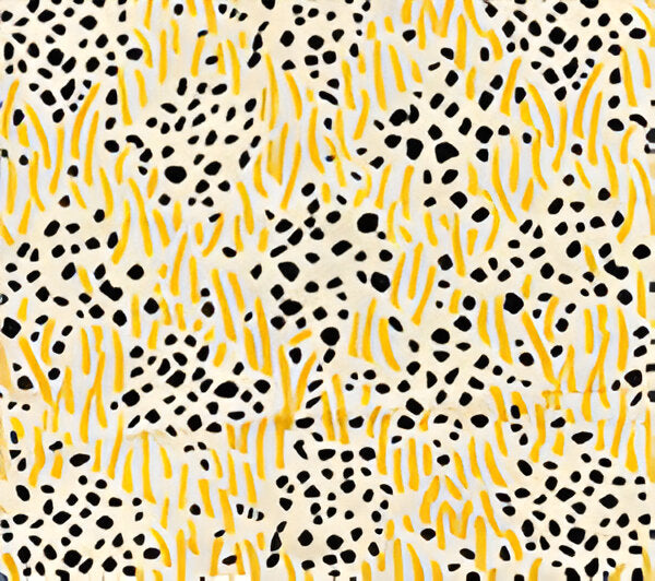 China Seas Trilby Charcoal Dots Gold Lines Fabric 3030-10