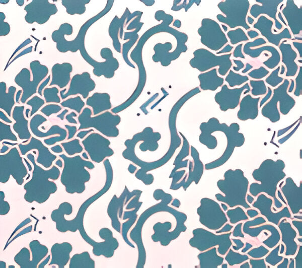 China Seas Florals Navy Fabric Sample 8230-09