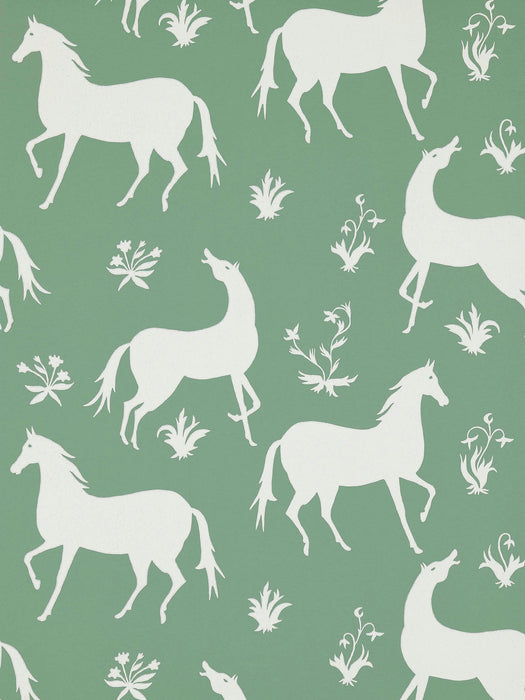 Pierre Frey Les Cavales Argile Verte Wallpaper Sample FP776002