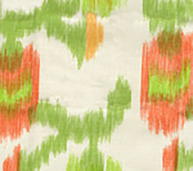 Alan Campbell Queluz Green Yellow Peach Lime Fabric Sample AC702-5