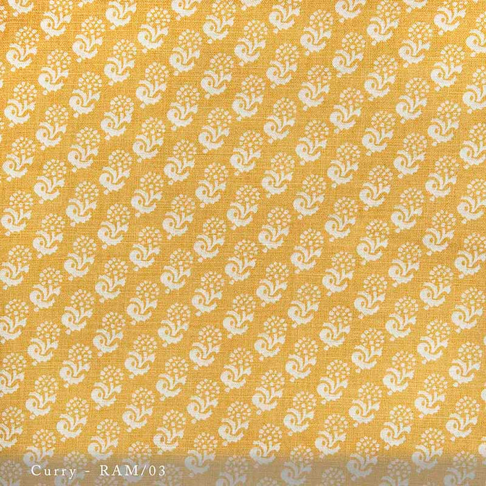 Lisa Fine Rambagh Curry Fabric Sample RAM-03