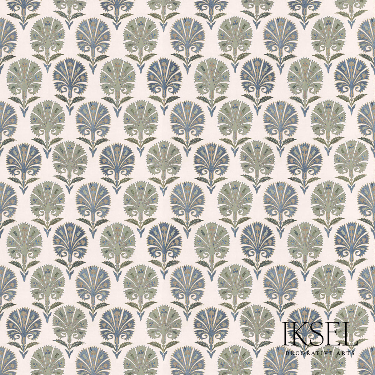 Schumacher Suzani Carnation Blues Fabric RF501CR54