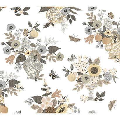 Rifle Paper Co Flower Studies Linen Wallpaper RF7403