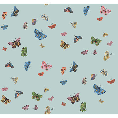 Rifle Paper Co Butterfly House Light Blue Wallpaper RF7414