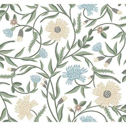 Rifle Paper Co Aster White Wallpaper RF7431