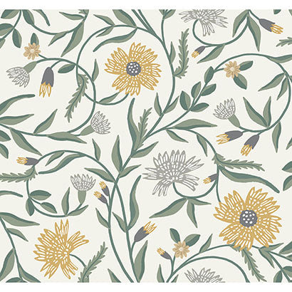 Rifle Paper Co Aster Gold Wallpaper RF7432