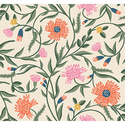 Rifle Paper Co Aster Coral Wallpaper RF7433