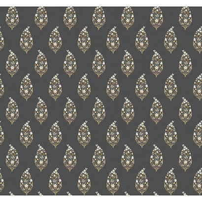 Rifle Paper Co Paisley Black Wallpaper RF7472