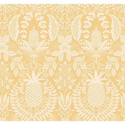 Rifle Paper Co Pineapple Damask Yellow Wallpaper RF7481