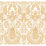 Rifle Paper Co Pineapple Damask Gold Wallpaper RF7482