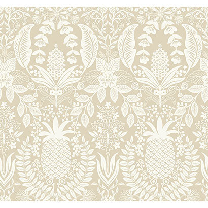 Rifle Paper Co Pineapple Damask Linen Wallpaper RF7485