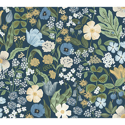 Rifle Paper Co Blossom Navy Wallpaper RF7494