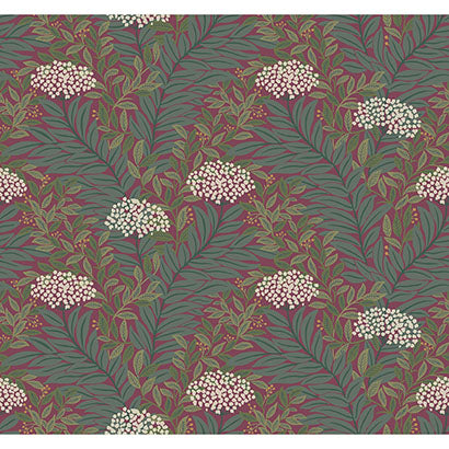 Rifle Paper Co Highgrove Burgundy Wallpaper RF7506