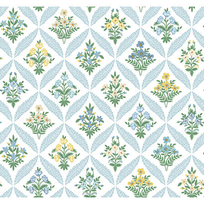 Rifle Paper Co Estee Garden Blue Wallpaper RF7514