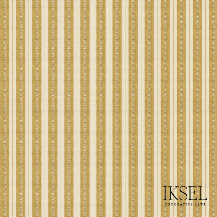 Schumacher Safavid Wide Stripe Gold Fabric Sample RF929CR71