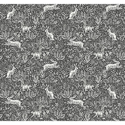 Rifle Paper Co Fable Black & White Wallpaper RI5105