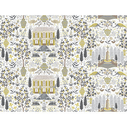 Rifle Paper Co Camont Linen & Gold Wallpaper RI5107