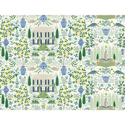 Rifle Paper Co Camont Blue & Green Wallpaper RI5109