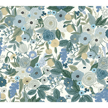 Rifle Paper Co Garden Party Blue Wallpaper RI5120