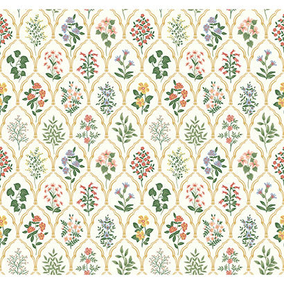 Rifle Paper Co Hawthorne Cream Wallpaper RI5130