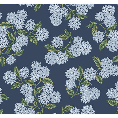 Rifle Paper Co Hydrangea Navy Wallpaper RI5142