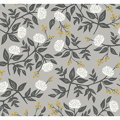 Rifle Paper Co Peonies Grey Wallpaper RI5152