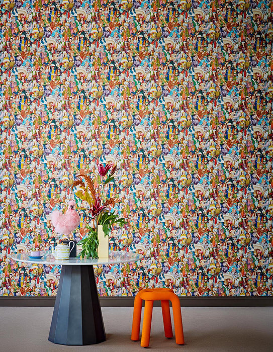 Pierre Frey La Foule Persane Multicolore Wallpaper FP630001