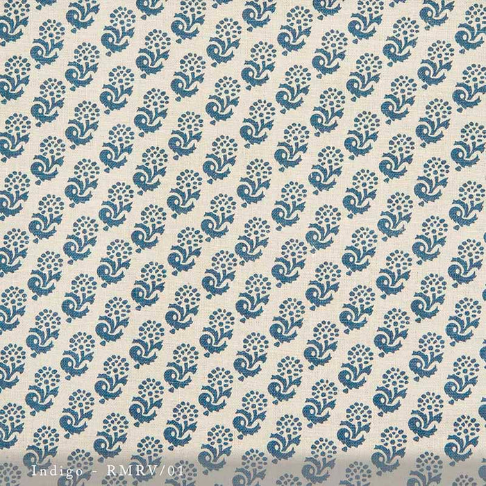 Lisa Fine Rambagh Reverse Indigo Fabric Sample RMRV-01