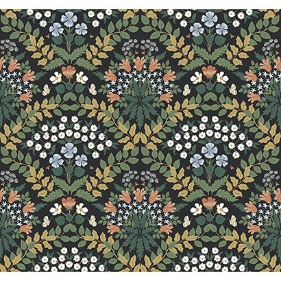 Rifle Paper Co Bramble Black & Green Wallpaper RP7318