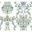 Rifle Paper Co Luxembourg White & Blue Wallpaper RP7330