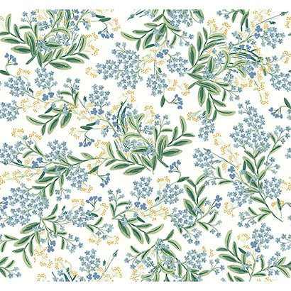 Rifle Paper Co Cornflower White & Green Wallpaper RP7382