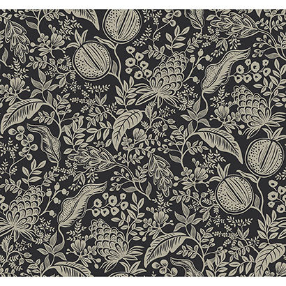 Rifle Paper Co Pomegranate Black Wallpaper RP7389