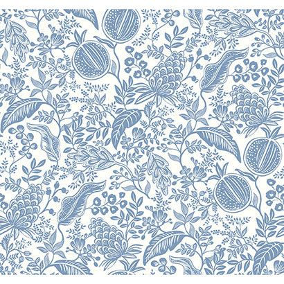 Rifle Paper Co Pomegranate White & Blue Wallpaper RP7390