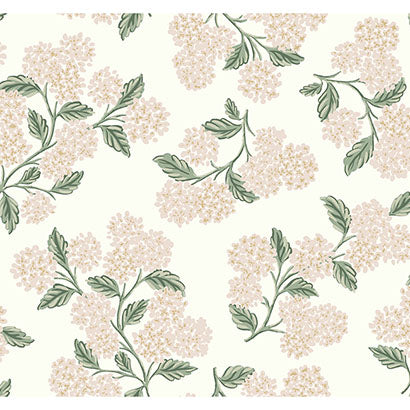 Rifle Paper Co Hydrangea Beige & Pink Wallpaper RP7393